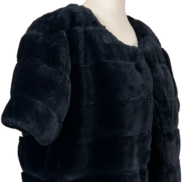 JW Jason Wu Black Faux Fur Formal Shrug Bolero Jacket Size XXL - Picture 5 of 9